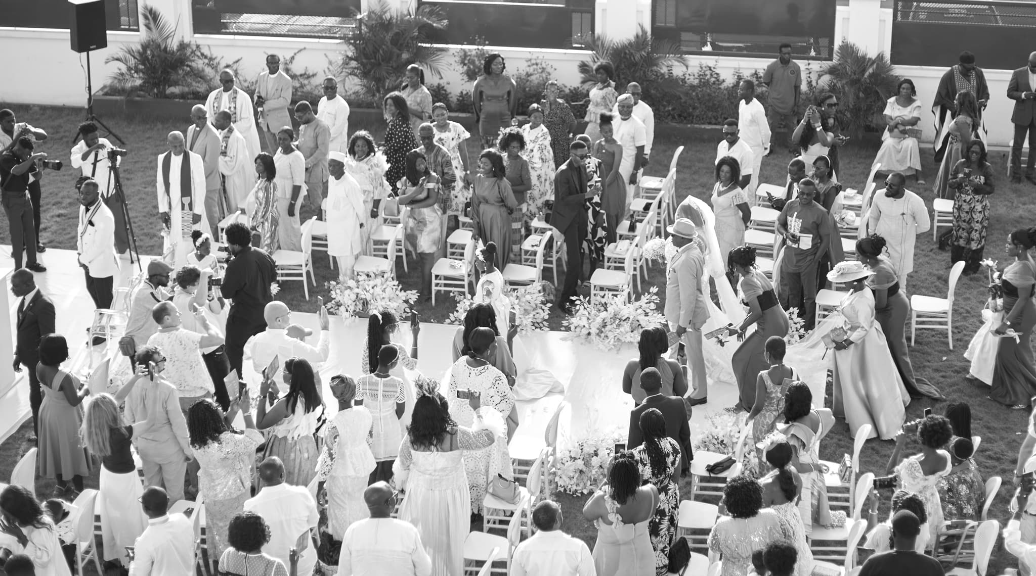 Wedding ceremony — aerial view